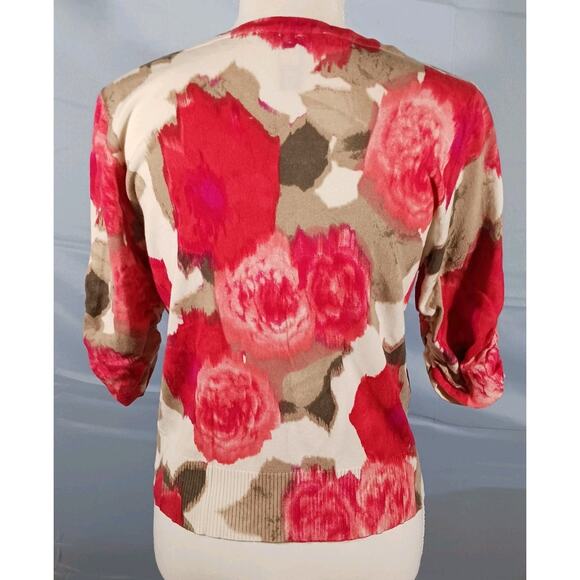 INC Floral Cardigan Button Up - Picture 5 of 7